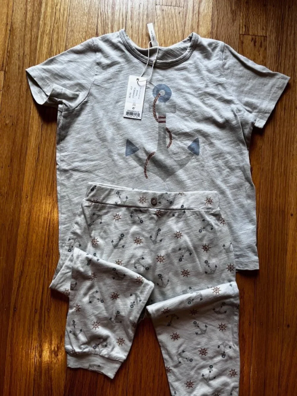 Rylee + Cru Tee + Slouch Pant Set - Anchors 2-3Y